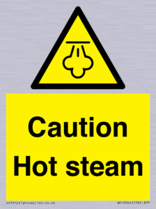 Caution Hot steam